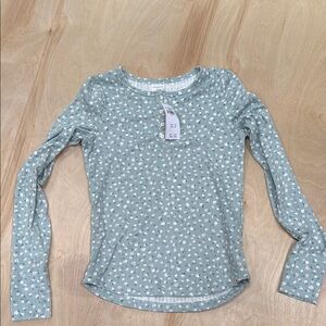 NWT Abercrombie Kids Sleeve Floral Top - Green